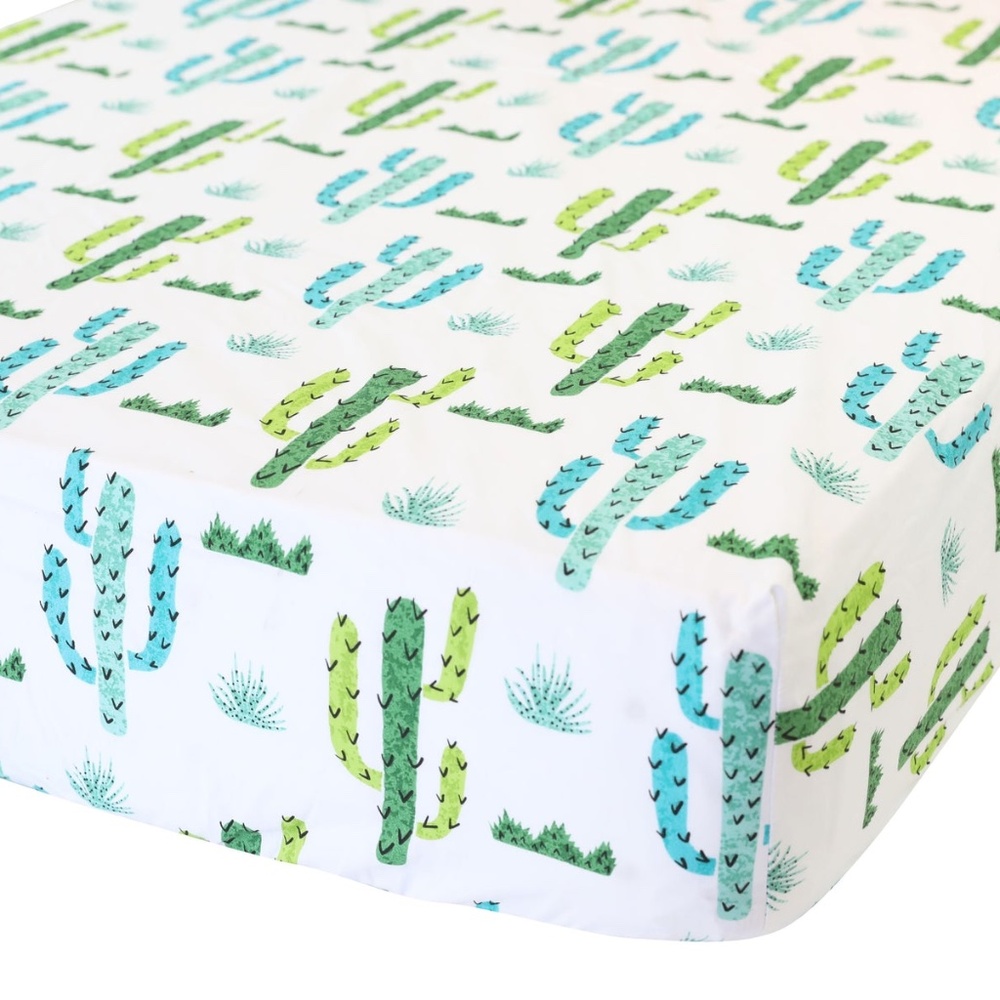 Addison Belle Fitted Crib Sheet Cactus Print